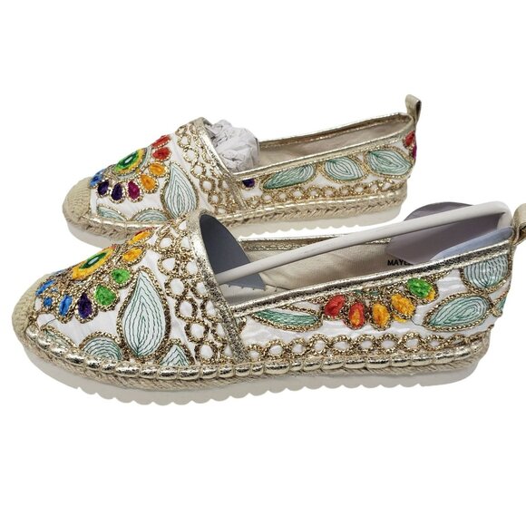 NEW Patrizia by Spring Step Maylis Rainbow Espadrille Shoe Boho Artsy - Picture 5 of 12